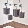 Suspension Bramois Gris, 4 lumières