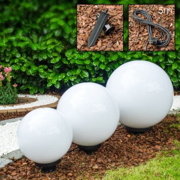 Set de boules lumineuses Miau Blanc, 3 lumières