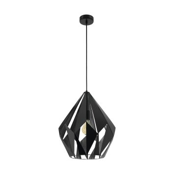 Suspension Eglo CARLTON Noir, Argenté, 1 lumière