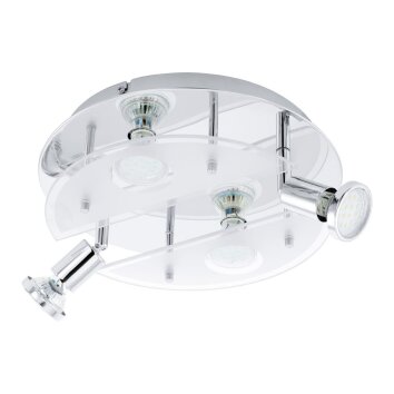 Applique ou plafonnier Eglo CABO 1 LED Chrome, 4 lumières