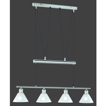 Suspension Trio 3751 Acier inoxydable, Nickel mat, 4 lumières