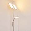 Lampadaire à vasque Thyolo LED Acier brossé, 2 lumières