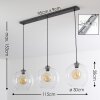 Suspension Minhe Argent Oxydé, 3 lumières