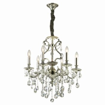 Lustre Ideal Lux GIOCONDA Argenté, 6 lumières