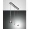 Suspension Fabas Luce Delta LED Aluminium, 3 lumières