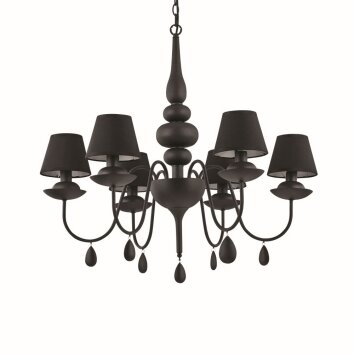 Lustre Ideal Lux BLANCHE Noir, 6 lumières