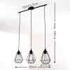 Suspension Kavvi Noir, 3 lumières