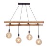 Suspension Leuchten-Direkt EDGAR Noir, 4 lumières