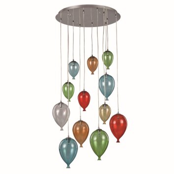 Suspension Ideal Lux CLOWN Chrome, 12 lumières