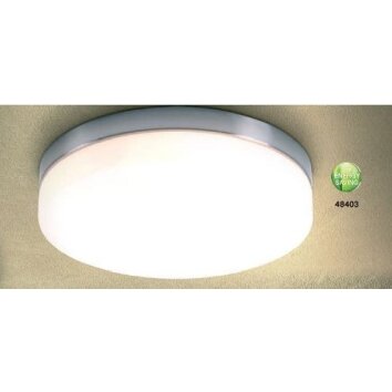 Plafonnier Globo OPAL Acier inoxydable, Nickel mat, Blanc, 3 lumières