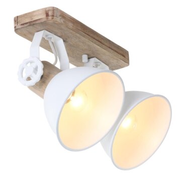 Spot Steinhauer GEARWOOD Blanc, 2 lumières