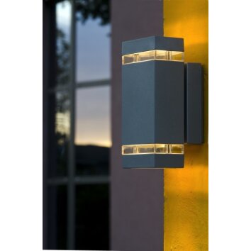 Applique murale d'extérieur Lutec Lampen Focus Anthracite, 2 lumières