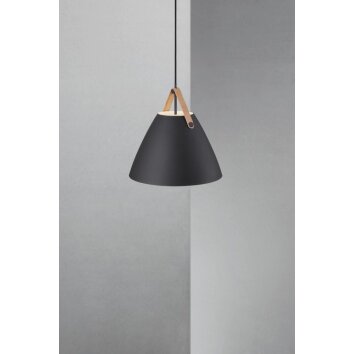 Suspension Design For The People by Nordlux STRAP36 Noir, 1 lumière