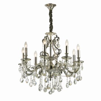 Lustre Ideal Lux GIOCONDA Argenté, 8 lumières