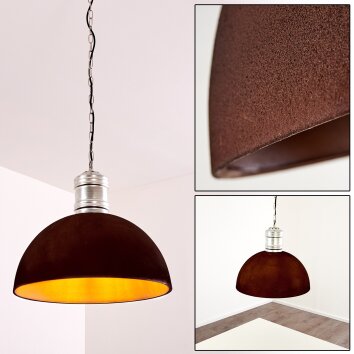 Suspension Kinzua Rouille, Argenté, 1 lumière