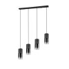 Suspension Trio Leuchten ROBIN Noir, 4 lumières