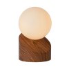 Lampe de table Lucide LEN Bois foncé, 1 lumière