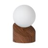 Lampe de table Lucide LEN Bois foncé, 1 lumière