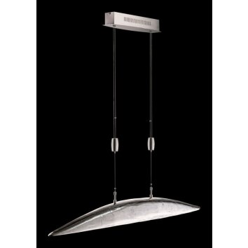 Suspension Fischer SHINE LED Nickel mat, 6 lumières