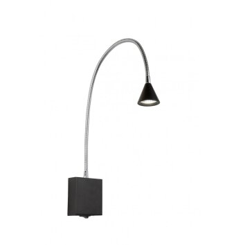 Applique murale Lucide BUDDY LED Noir, 1 lumière