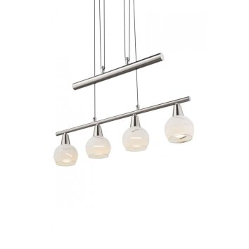 Suspension Globo Elliott LED Nickel mat, 4 lumières