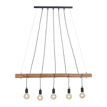 Suspension Leuchten-Direkt DAMIAN Noir, 5 lumières