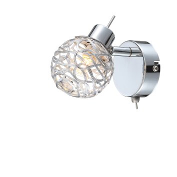 Applique murale Globo Bolt LED Chrome, 1 lumière