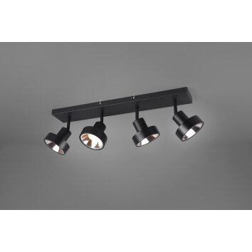 Spot Trio Leon LED Noir, 4 lumières