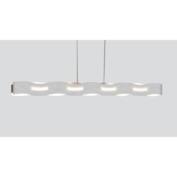 Suspension Lutec WAVE Nickel mat, 3 lumières