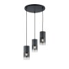 Suspension Trio Leuchten ROBIN Noir, 3 lumières