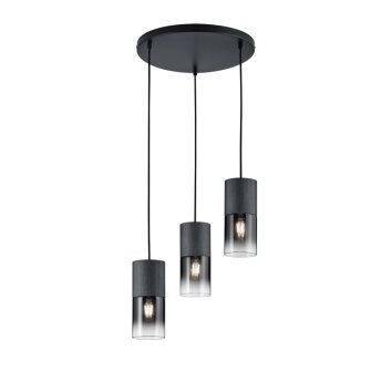 Suspension Trio Leuchten ROBIN Noir, 3 lumières