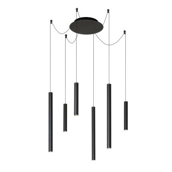 Suspension Lucide LORENZ LED Noir, 6 lumières