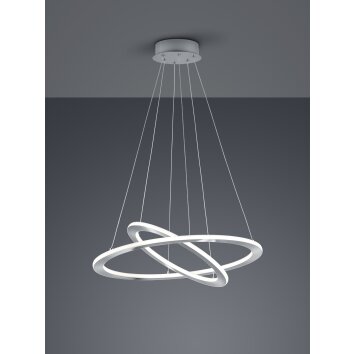 Suspension Trio Durban LED Nickel mat, 1 lumière