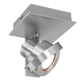 Spot plafond Steinhauer Quatro LED Acier inoxydable, 1 lumière