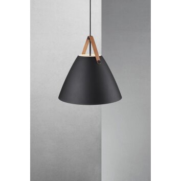 Suspension Design For The People by Nordlux STRAP48 Noir, 1 lumière