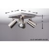 Plafonnier Trio 8024 Acier inoxydable, Nickel mat, 4 lumières