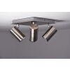 Plafonnier Trio 8024 Acier inoxydable, Nickel mat, 4 lumières