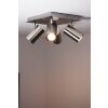 Plafonnier Trio 8024 Acier inoxydable, Nickel mat, 4 lumières