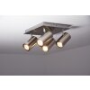 Plafonnier Trio 8024 Acier inoxydable, Nickel mat, 4 lumières