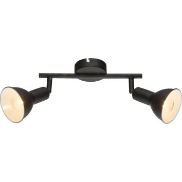 Spot de plafond Globo NAMUS Noir, 2 lumières