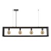 Suspension Lucide THOR Gris, 4 lumières