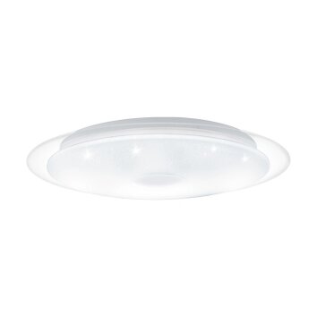 Plafonnier EGLO LANCIANO LED Transparent, Blanc, 1 lumière, Télécommandes