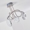 Plafonnier Donot LED Nickel mat, 3 lumières