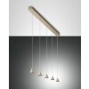 Suspension Fabas Luce Delta LED Or, 5 lumières