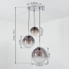 Suspension Degevos Gris, 3 lumières