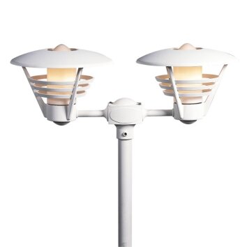 Lampadaire extérieur Konstsmide Gemini Blanc, 2 lumières