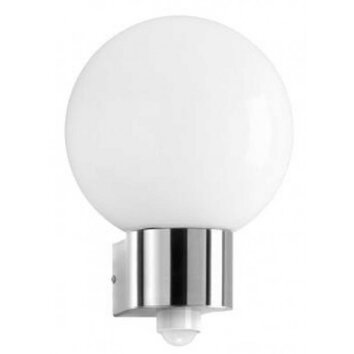 Applique murale CMD Aqua Ball Acier inoxydable, 1 lumière, Détecteur de mouvement