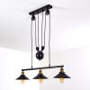 Suspension Gudem Noir doré, 3 lumières