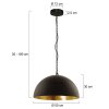 Suspension Steinhauer Semicirkel Noir, 1 lumière