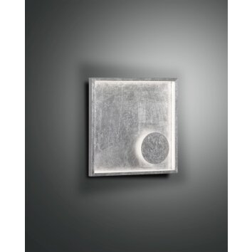 Applique murale Fabas Luce Fano LED Argenté, 1 lumière